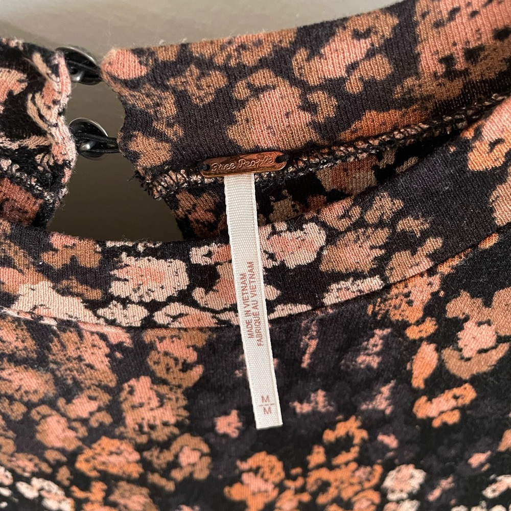 Free People Heartbeats Floral Print Soft Jersey Mini Dress - Size Medium - Picture 7 of 16